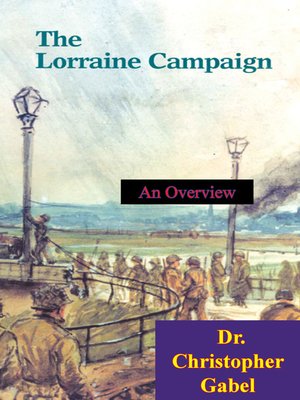 cover image of The Lorraine Campaign